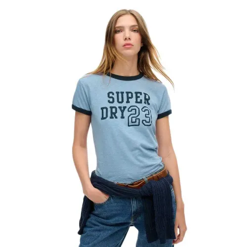 슈퍼드라이 Athletic Ringer Fitted 반팔 티셔츠 141112970