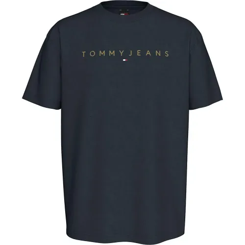 타미힐피거 Reg Gold Linear 로고 Ext 반팔 티셔츠 141120105