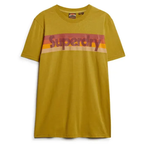 슈퍼드라이 Retro Stripe 로고 반팔 티셔츠 141127720