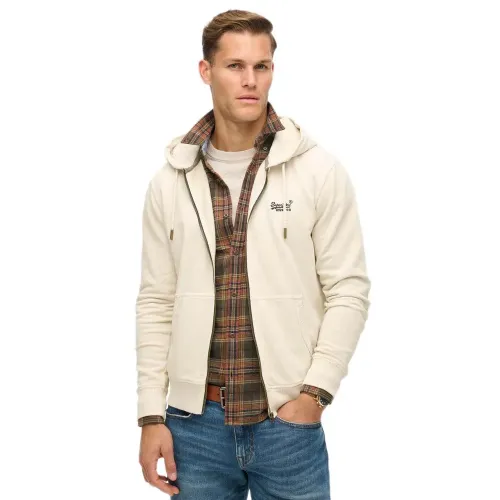 슈퍼드라이 Essential 로고 Washed 풀지퍼 스웨터 141198059