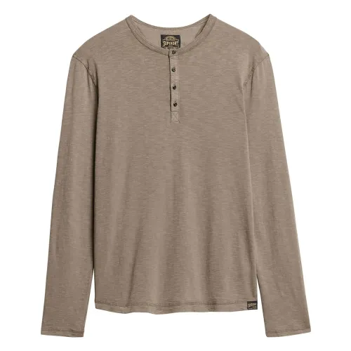 슈퍼드라이 Slub Grandad 긴팔 티셔츠 141198246