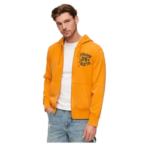 슈퍼드라이 빈티지 Athletic 풀지퍼 스웨터 141198357