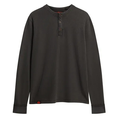 슈퍼드라이 빈티지 Textured Grandad 긴팔 티셔츠 141198377