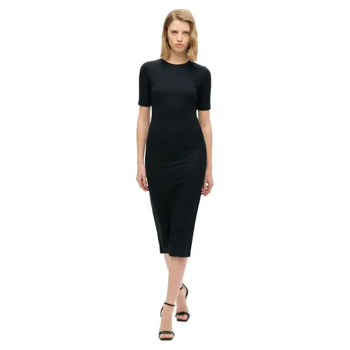 슈퍼드라이 W8011766A 반팔 미디 원피스 141198389