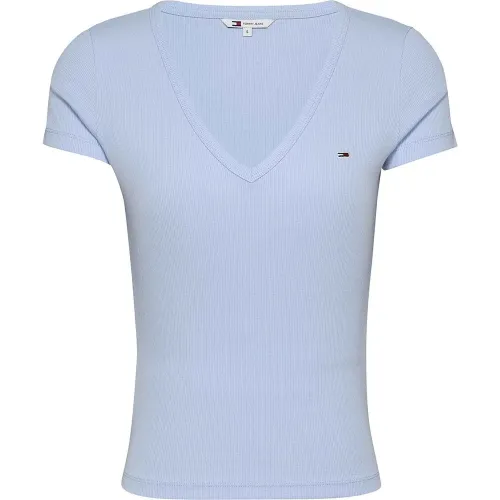 타미힐피거 에센셜 Rib 반팔 티셔츠 141213663