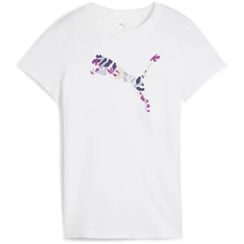 푸마 그래픽s Floral Cat Logo 반팔 티셔츠 141307965