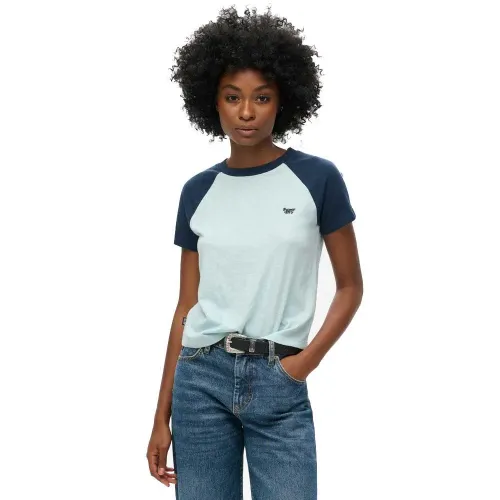 슈퍼드라이 에센셜 Logo Slub Retro 반팔 티셔츠 141398488