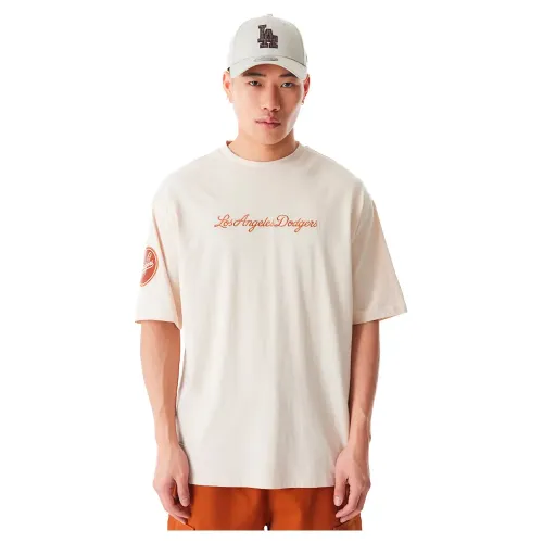 뉴에라 MLB Tartan 오버핏 LA 다져스 반팔 티셔츠 141414771