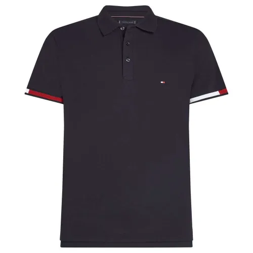 타미힐피거 Flag Cuff 반팔 폴로 셔츠 141431084