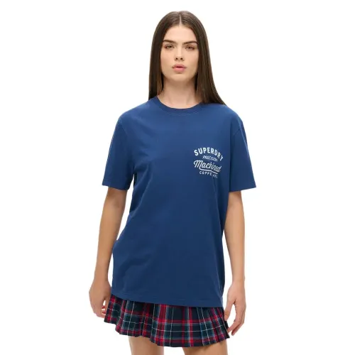 슈퍼드라이 Copper Label Chest 그래픽 반팔 티셔츠 141483679