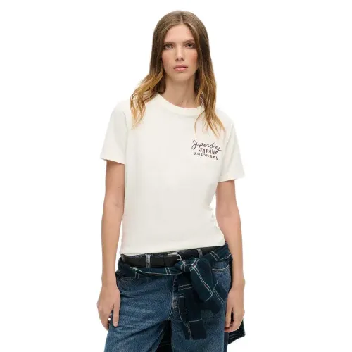 슈퍼드라이 Tokyo 라인스톤 Relaxed 반팔 티셔츠 141484054