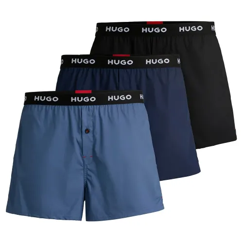 휴고 보스 Woven 복서 브리프 3 팩 141499855