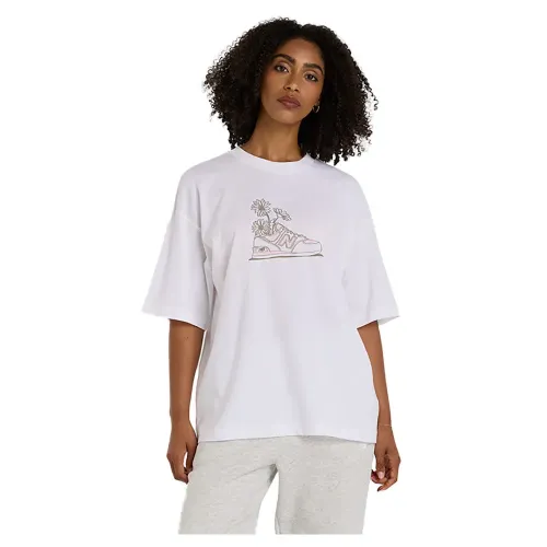 뉴발란스 오버핏 Flower T-Shirt 반팔 티셔츠 141501550