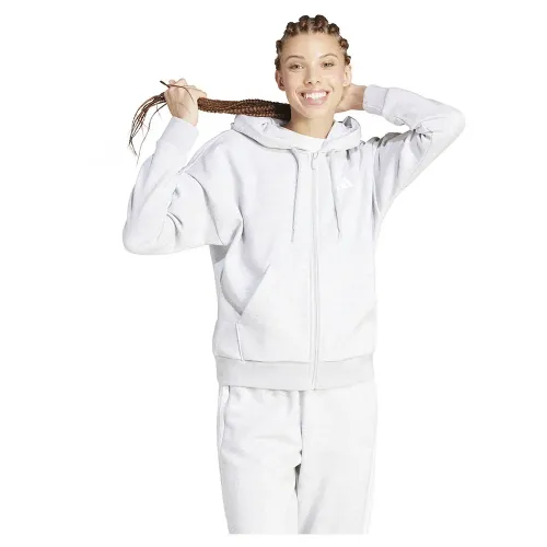 아디다스 에센셜 3 Stripes 플리스 풀지퍼 스웨터 141541396