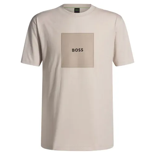 보스 로고 Rib 01 반팔 티셔츠 141546016