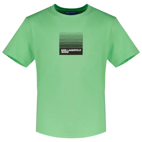 KARL LAGERFELD Reg Box Fade Logo 반팔 티셔츠 141554471