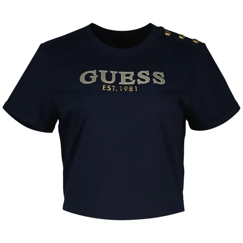 게스 Cn Cropped Washed Logo 반팔 티셔츠 141631436