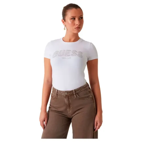 게스 Cn Logo Lace 반팔 티셔츠 141631446