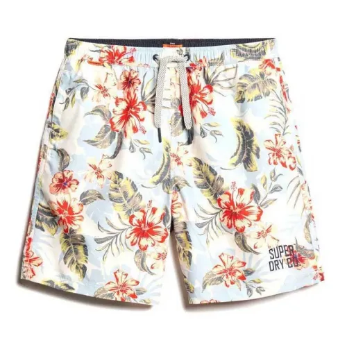 슈퍼드라이 Hawaiian Print 16인치 수영 반바지 141663271