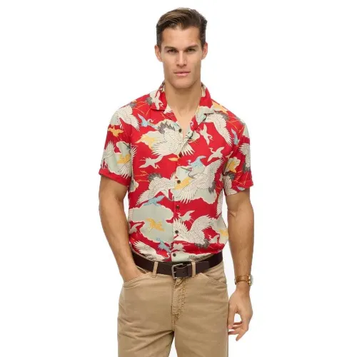 슈퍼드라이 Merchant Hawaiian 긴팔 셔츠 141663400