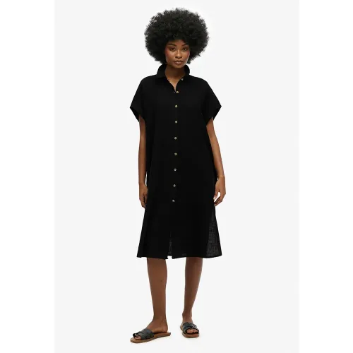 슈퍼드라이 오버핏 반팔 미디 원피스 141663478