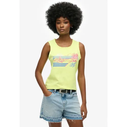 슈퍼드라이 Outdoor Stripe Scoop 나시 티셔츠 141663481