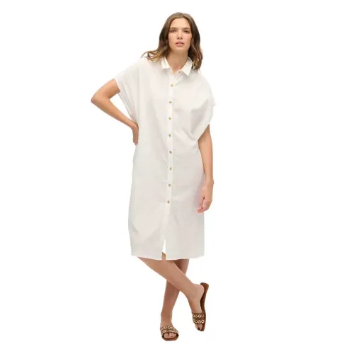 슈퍼드라이 오버핏 반팔 미디 원피스 141663483