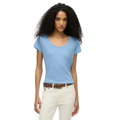 슈퍼드라이 Scoop Neck 반팔 티셔츠 141663540