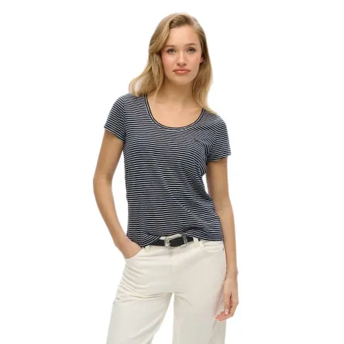 슈퍼드라이 Scoop Neck 반팔 티셔츠 141663541