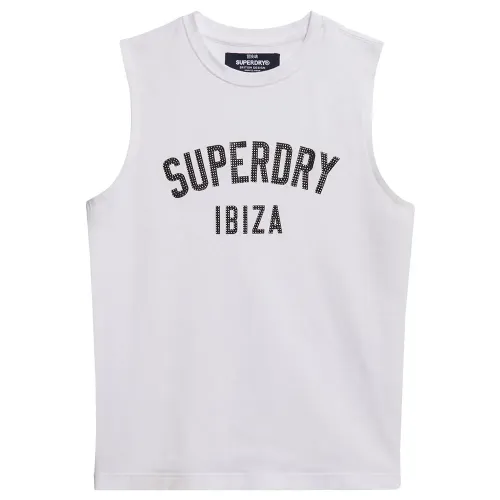 슈퍼드라이 Sport Luxe Fitted 나시 티셔츠 141663567