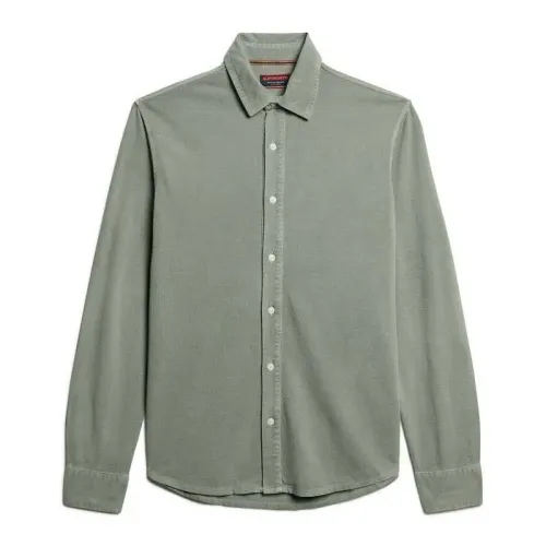 슈퍼드라이 빈티지 Destroy Pique 긴팔 셔츠 141663750