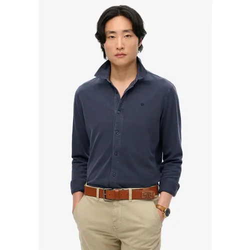 슈퍼드라이 빈티지 Destroy Pique 긴팔 셔츠 141663752