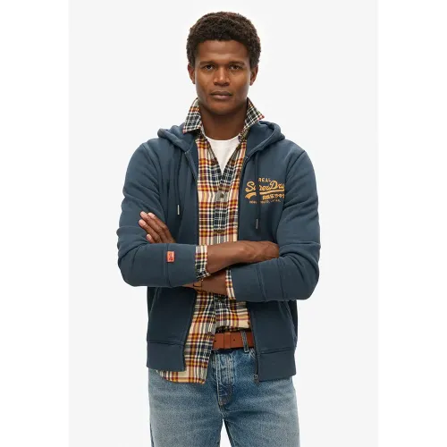 슈퍼드라이 Vl Embroidered 풀지퍼 스웨터 141663778