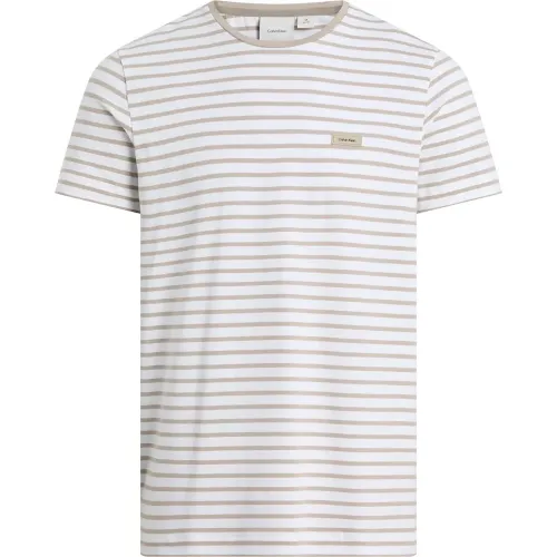 캘빈클라인 Stretch Slim Stripe 반팔 티셔츠 141679770