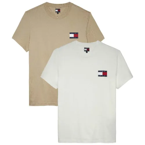 타미힐피거 Essential Flag Slim Fit 반팔 티셔츠 2 팩 141785866