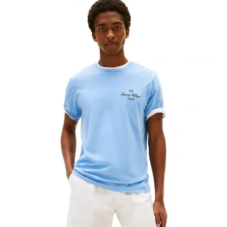 타미힐피거 Outline Flag Script 반팔 티셔츠 141786942