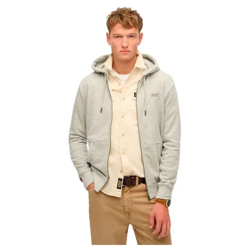 슈퍼드라이 Essentials 로고 풀지퍼 스웨터 141845032