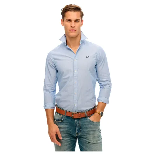 슈퍼드라이 Essentials Tailored Fit 긴팔 셔츠 141845042