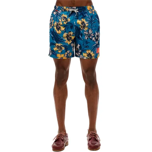 슈퍼드라이 Hawaiian Print 16in 수영 반바지 141845064