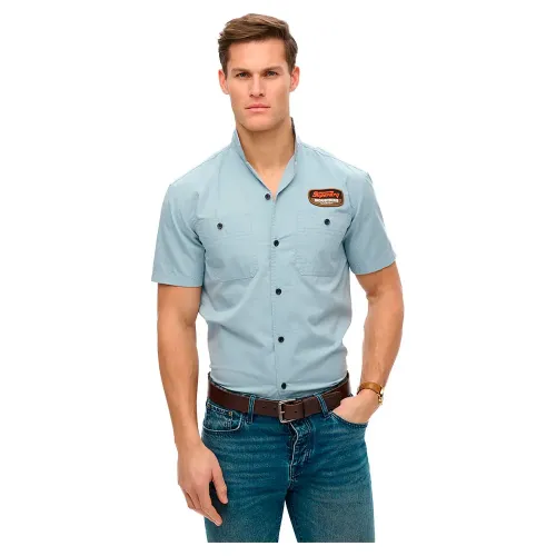 슈퍼드라이 Mechanic 반팔 셔츠 141845086