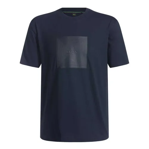 보스 로고 Rib 01 반팔 티셔츠 141858224