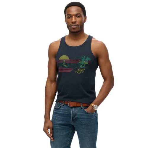 슈퍼드라이 Outdoor Stripe 민소매 티셔츠 141962349