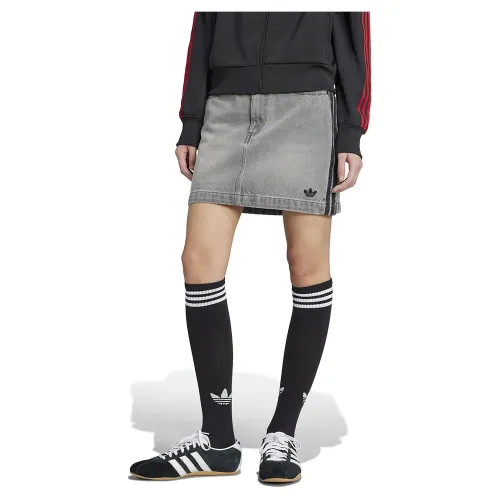 아디다스 Adicolor 3 Stripes 데님 스커트 142095256
