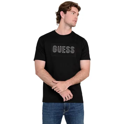 게스 Basic Gueem보스ed Logo 반팔 티셔츠 142111875