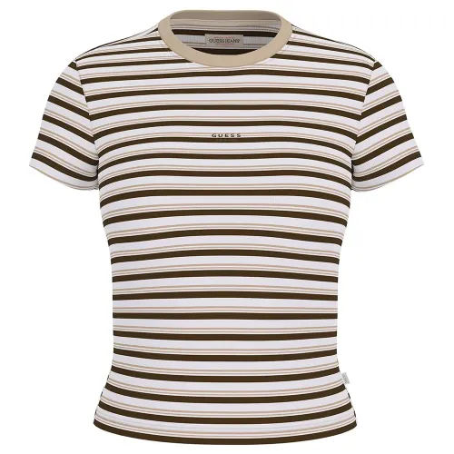 게스 Stripe Embro Slim 반팔 티셔츠 142112273