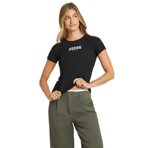 게스 Slim Rib Emb 반팔 티셔츠 142112277