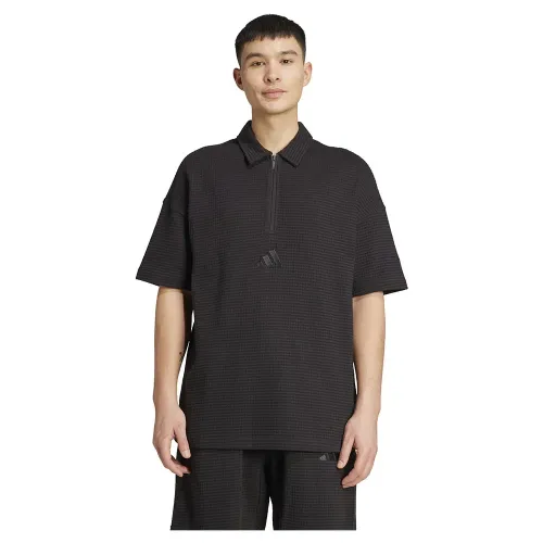 아디다스 All SZN Waffle Knit Half-Zip 반팔 폴로 셔츠 142116759
