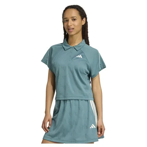 아디다스 Stadium 3 Stripes Tennis Inspired Jacquard Polo 반팔 티셔츠 142118183