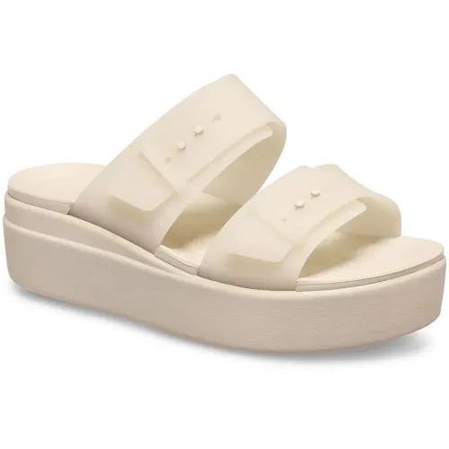 크록스 Brooklyn Buckle Frostedlow Wedge 슬리퍼 142125493