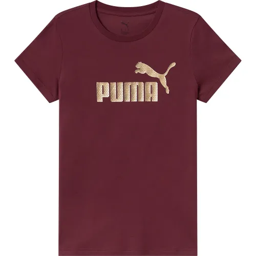 푸마 에센셜 + Textured Foil Big Logo 반팔 티셔츠 142158726